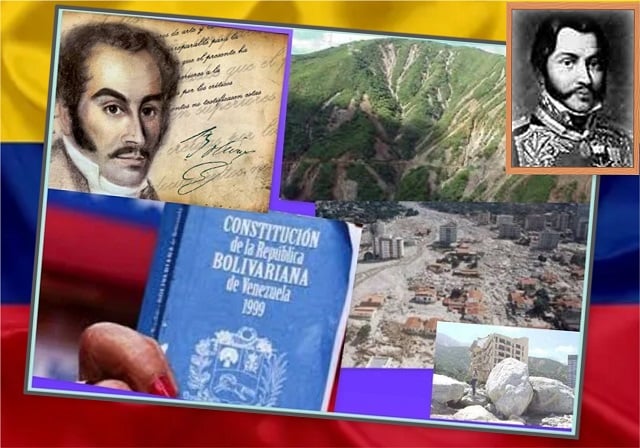 Imágenes alusivas a las efemérides destacadas: Bolívar y su Manifiesto de Cartagena, José Francisco Bermúdez, la Constitución del 99, la tragedia de Vargas