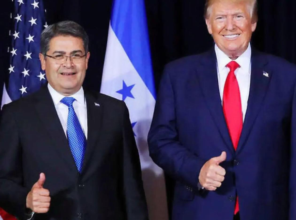Juan Orlando Hernández y Donald Trump