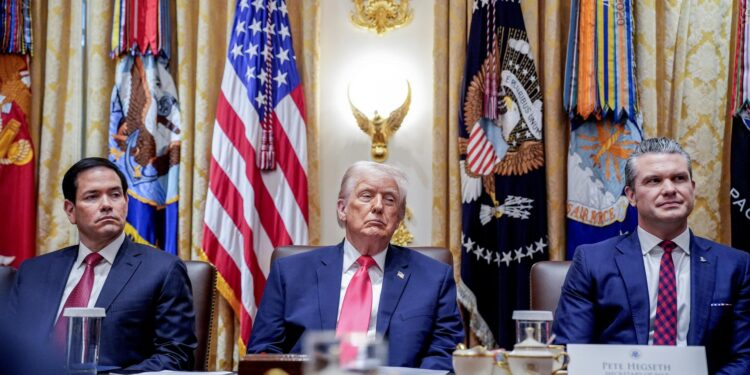 Marco Rubio, donald Trump y Peter Hegseth